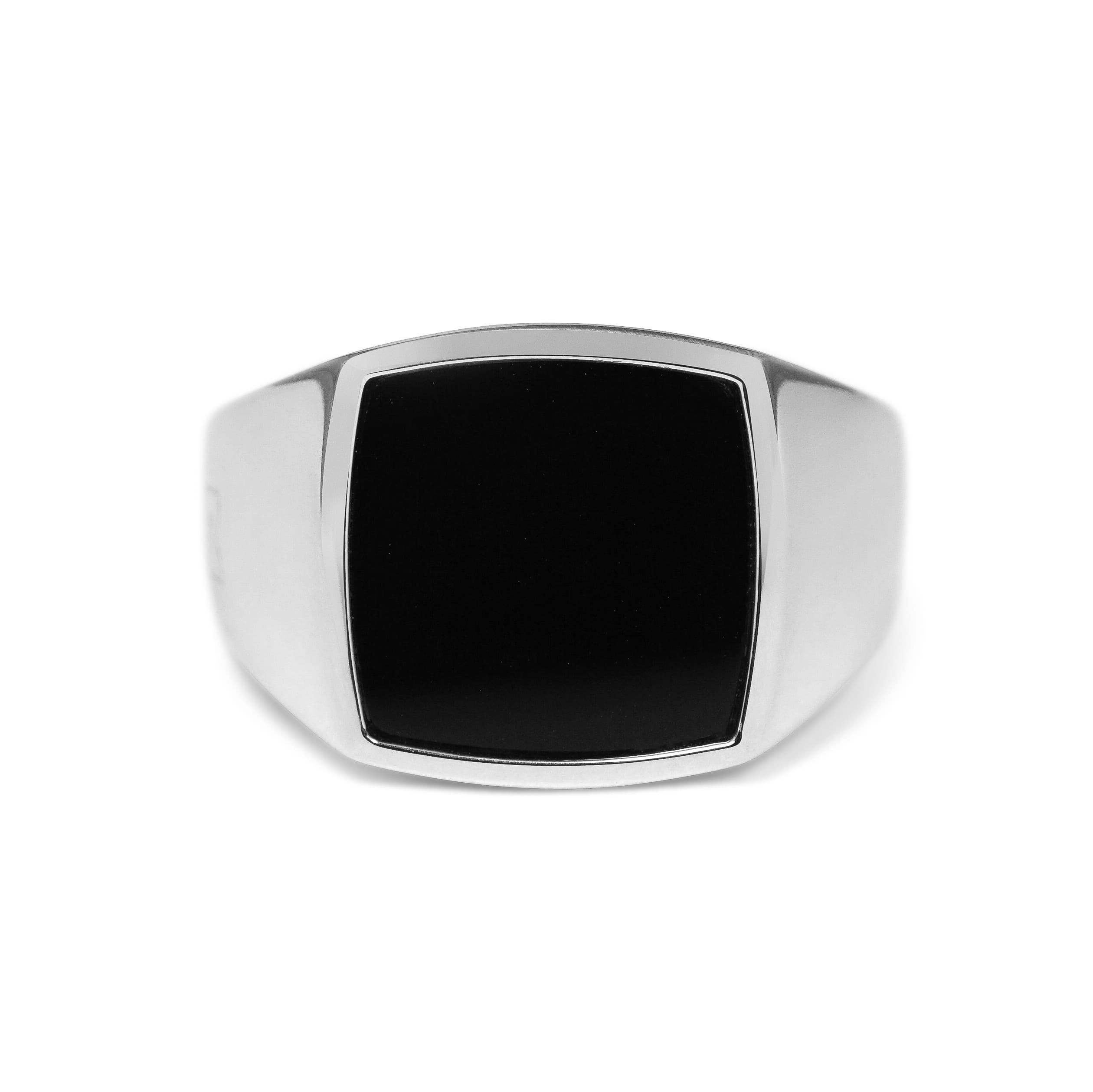 Sterling Silver Onyx Signet Ring