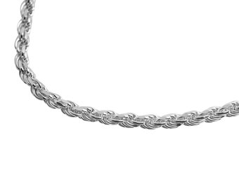 Sterling Silver BRAID Chain Bracelet 925 for Men: Adjustable