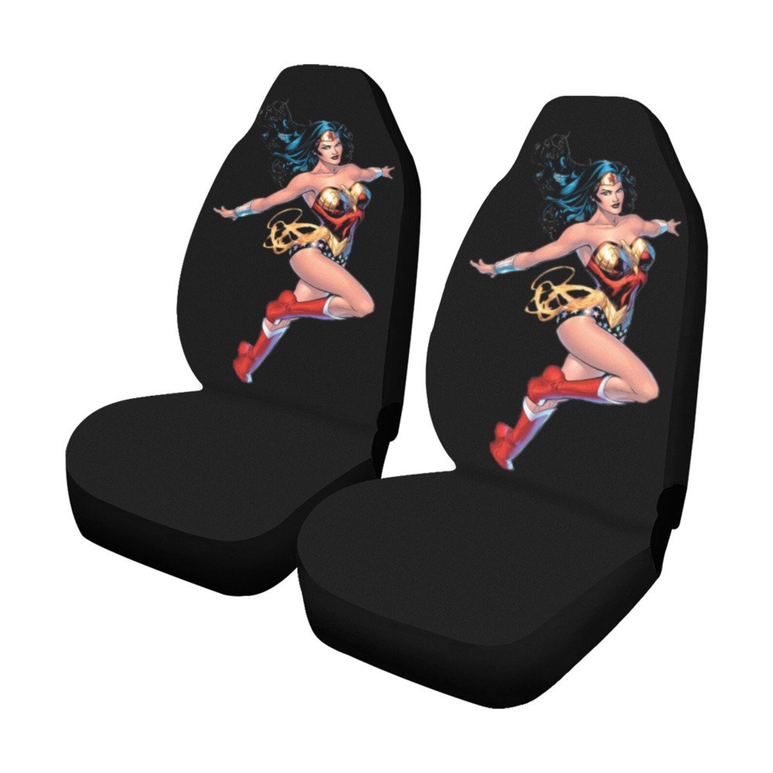 Wonder Woman Car Seat Covers set anime dibujos animados Etsy