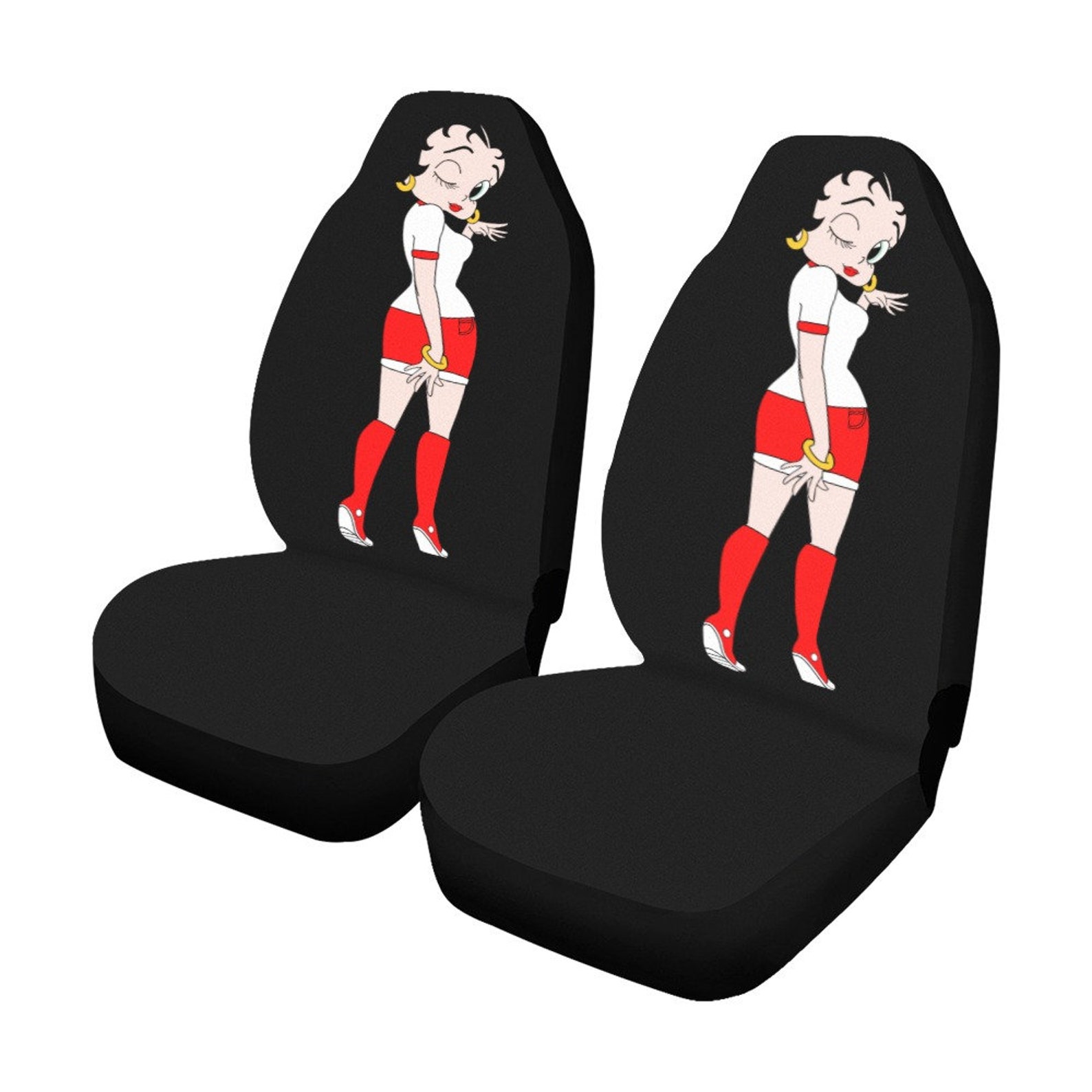 Betty Boop Car Seat Covers Set Anime Cartoon Valentines Gifts Etsy