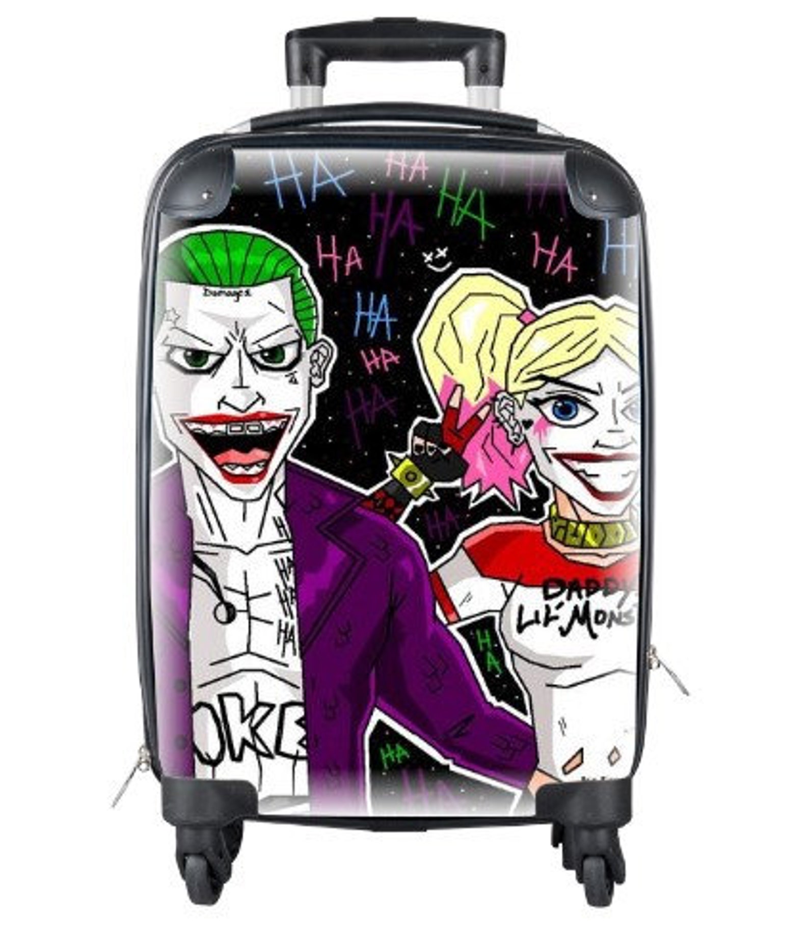 Joker Harley Quinn Suitcase Cabin Luggage Travel Bag Gifts For Etsy