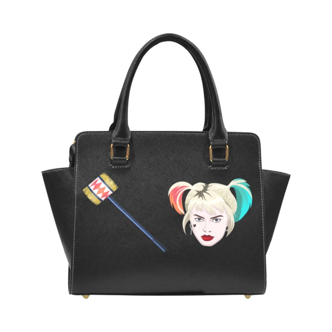 Harley Quinn Bag Shoulder Handbag Zippered Birds Of Prey Etsy
