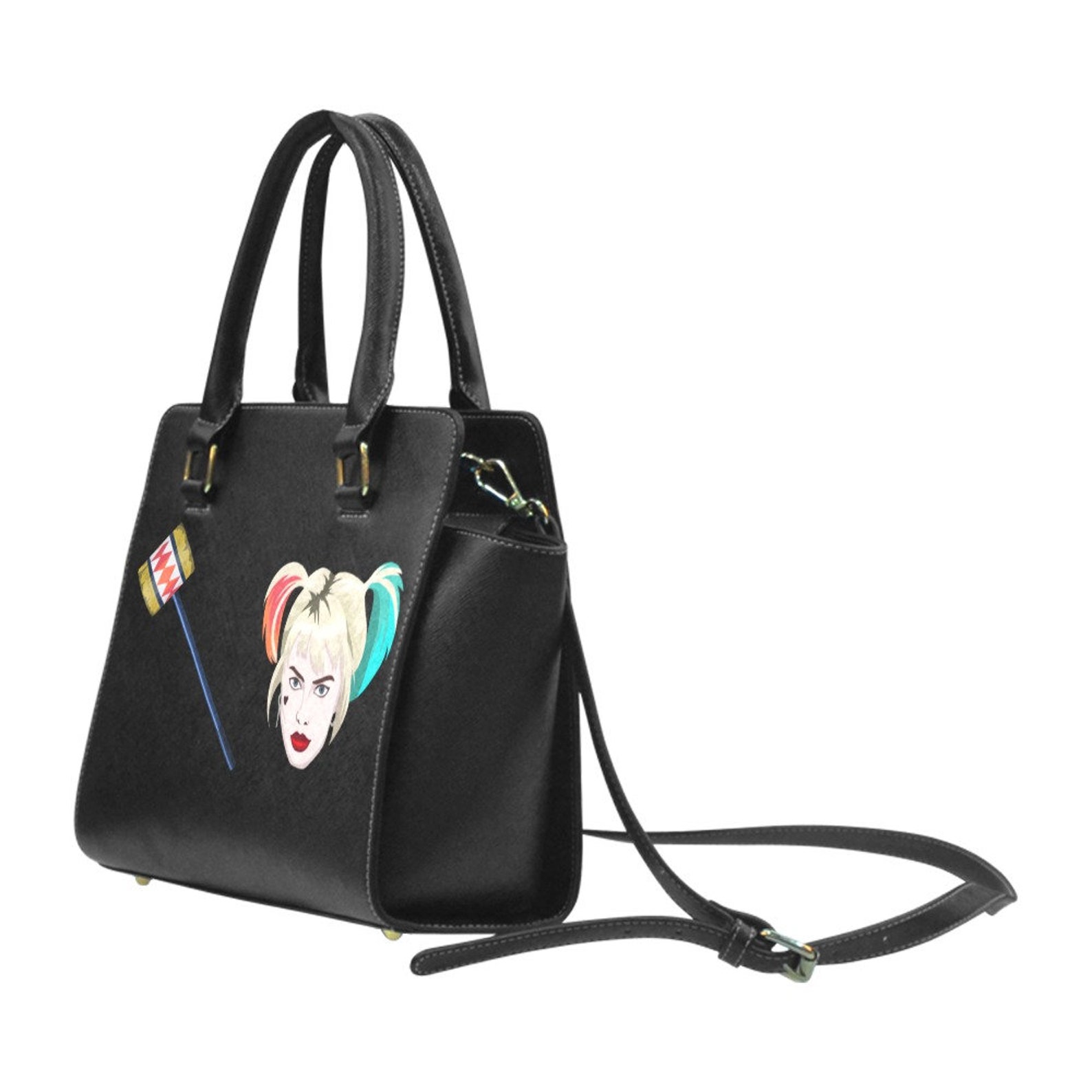 Harley Quinn Bag Shoulder Handbag Zippered Birds Of Prey Etsy