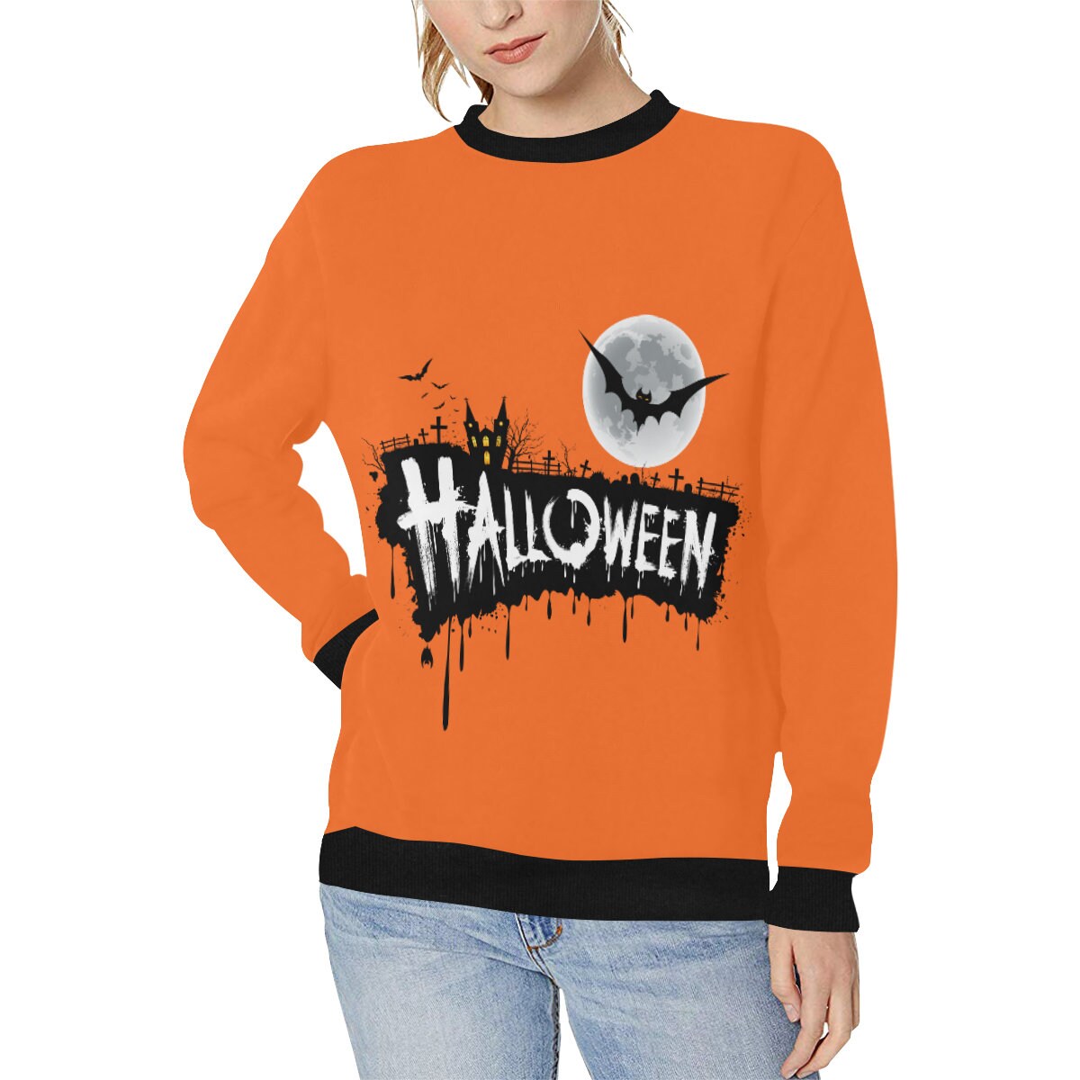 Halloween Crewneck Bat Sweatshirt Fall Clothing Anniversary | Etsy