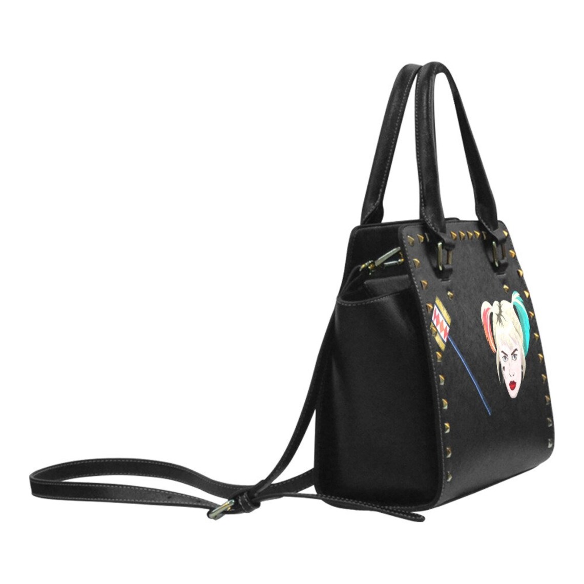 Harley Quinn Bag Shoulder Handbag Zippered Birds Of Prey Etsy