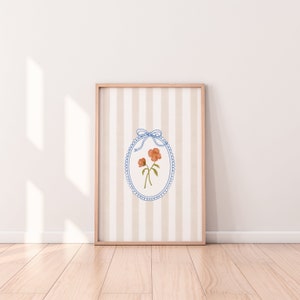 Impresión de amapola vintage / Descarga digital / Imprimibles de guardería / Impresión de niña / Impresión de habitación de niñas / Arte de pared / Impresión de póster / Impresión de arte lindo
