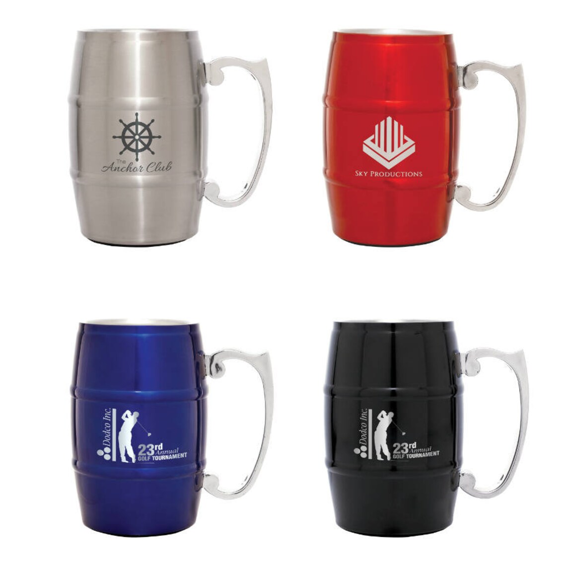 Stainless Steel Barrel Mug with Custom Engraving Etsy