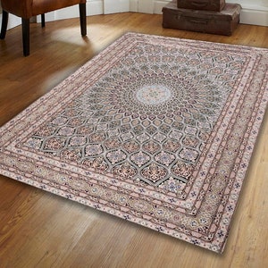 Oriental Rug Carpet Machine Washable Mat Living Room Geometric Pattern Classic Traditional Persian Area Rug Boho Home Living Rug Brand New