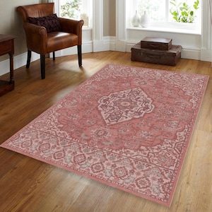 Oriental Rug, 4x6 Turkish Rug, Rustic Rug, Washable Rug, 5x8 Bedroom Rug, 6x9 Area Rug, Traditional Persian Afghan Rug Low Pile Carpet