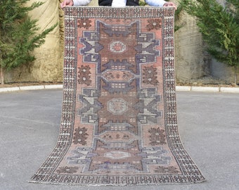 UNIQUE RUG, 3 x 5.8 feet , Vintage Rug, Wool Rug , Bohemian Rug , Turkish Rug , Home Decor Rug , Turkey Rug , Hand Knotted Rug,Carpet Rug