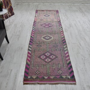 Vintage Rug Runner /Bohemian Rugs /12x3 runner rug/ Herki Rug / Long Rug / Entry Rug / Turkish Runner Rug / Tribal Rug / Persian Runner Rug