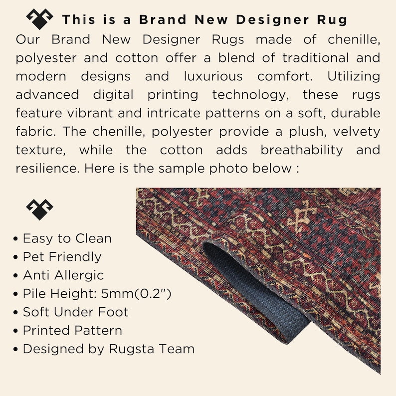 Earth Tones Rug Rug Carpet Machine Washable Mat Living Room Faded Distressed Vintage Classic Oriental Traditional Boho Rug made in Turkey image 9