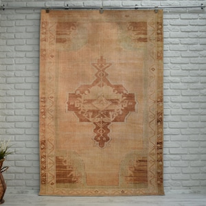Rustic Rug, 8x10 Area Rug, Earth tone rug, Aesthetic Bedroom rug, 5x7 Washable Rug, 4x6 Antique Looking Brand New Rug, 6x9 Living Room Rug