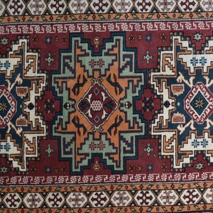 vintage oushak rug / vintage area rug / turkish rug / 4.9x3.1 ft / handwoven rug / anatolian rug / wool rug / geometric star medallion rug image 5