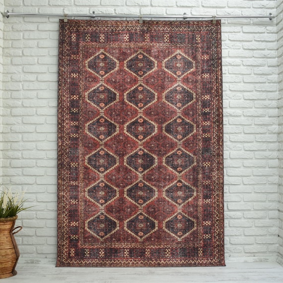 Oriental Rug, 8x10 Area Rug, Living Room rug, Aesthetic Bedroom rug, 5x7 Washable Rug, 4x6 Antique Looking Brand New Rug, 6x9 Area Rug