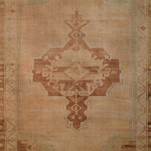 Antique Rug in beige, brown, earth tones