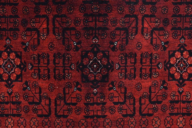 Alfombra afgana roja, alfombra de área 6x9, decoración rústica, alfombra roja audaz, alfombras 5x8, envío gratuito, alfombra 4x6, alfombra de dormitorio, alfombras 2x3 alfombra única de Turquía imagen 7