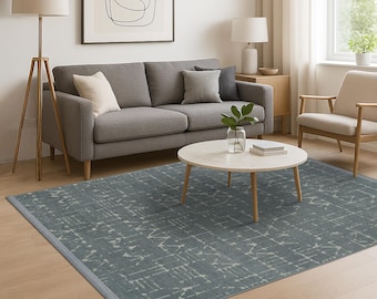 Ethnic Muted Gray Modern Area Rugs For Bedroom 6x9, Custom Size Rugs 4x6 3x5 Living Room Dining Area Rugs For Kitchen Runner Non Slip Rug
