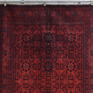 Alfombra afgana roja, alfombra de área 6x9, decoración rústica, alfombra roja audaz, alfombras 5x8, envío gratuito, alfombra 4x6, alfombra de dormitorio, alfombras 2x3 alfombra única de Turquía imagen 2