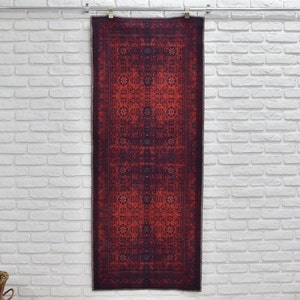 Alfombra afgana roja, alfombra de área 6x9, decoración rústica, alfombra roja audaz, alfombras 5x8, envío gratuito, alfombra 4x6, alfombra de dormitorio, alfombras 2x3 alfombra única de Turquía imagen 9