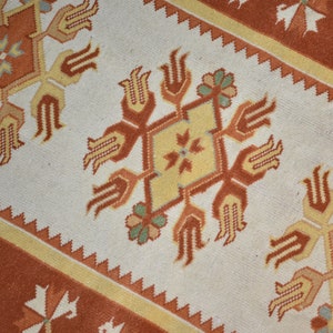 Alfombra de lana neutra / 125 x 180 cm / Alfombra turca / Alfombra anudada a mano / Alfombra de terracota color crema beige hecha a mano imagen 9