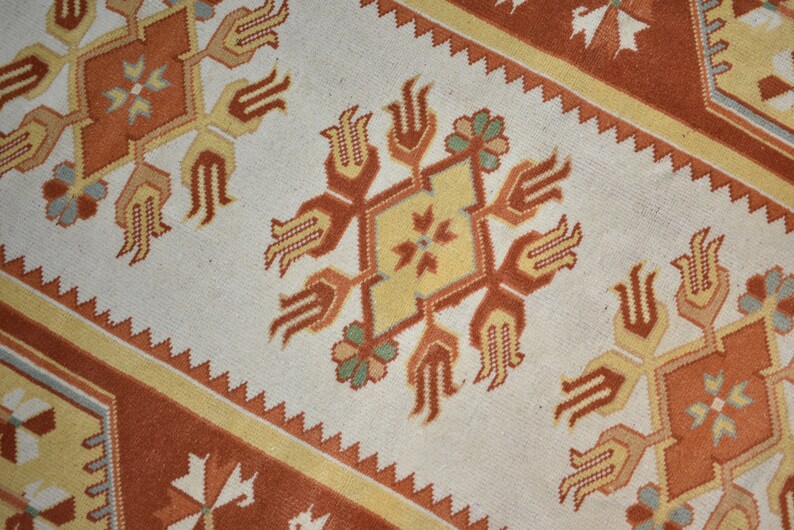 Alfombra de lana neutra / 125 x 180 cm / Alfombra turca / Alfombra anudada a mano / Alfombra de terracota color crema beige hecha a mano imagen 9