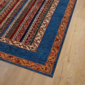 Rugs, Colorful Kilim Rug For Bedroom Aesthetic | Mid Century Modern Rug | Soft Cotton Rug | Machine Washable Kitchen Rug | Cool Rug image 5