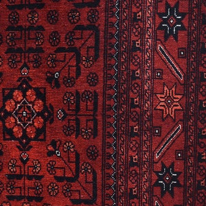 Alfombra afgana roja, alfombra de área 6x9, decoración rústica, alfombra roja audaz, alfombras 5x8, envío gratuito, alfombra 4x6, alfombra de dormitorio, alfombras 2x3 alfombra única de Turquía imagen 6