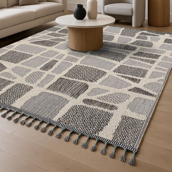 Large Area Rug, Rugs for Living Room Carpet for Bedroom Rugs Modern Ivory, Gray, Mink Colour Decorative Custom Size Area Rug and Runner Rug