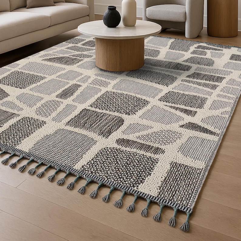 Large Area Rug, Rugs for Living Room Carpet for Bedroom Rugs Modern Ivory, Gray, Mink Colour Decorative Custom Size Area Rug and Runner Rug