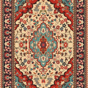 Red Green Persian Style Traditional Rug Non Slip Machine Washable Living Room Bedroom Kitchen Mat Hallway Runner Rugs