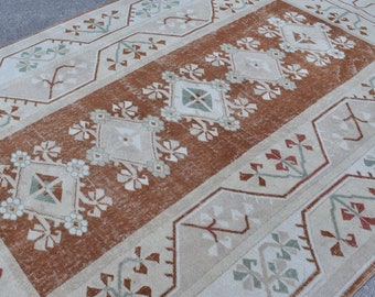 Vintage Turkish Oushak Rug | 8'1” x 5'3” | Pastel Rug | Area Rug | Turkish Rug | Large Turkish Rug | Vintage Area Rug | Handmade Rug