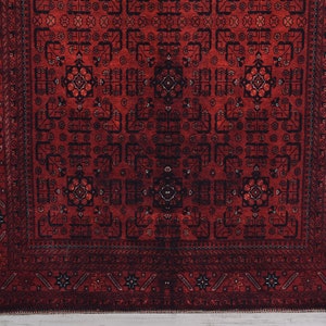 Alfombra afgana roja, alfombra de área 6x9, decoración rústica, alfombra roja audaz, alfombras 5x8, envío gratuito, alfombra 4x6, alfombra de dormitorio, alfombras 2x3 alfombra única de Turquía imagen 3