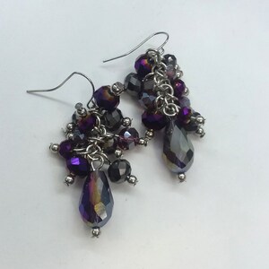 Crystals|Vitrail |Aurora Borealis | Dangle |Cluster |Drop| Pierced |Earrings
