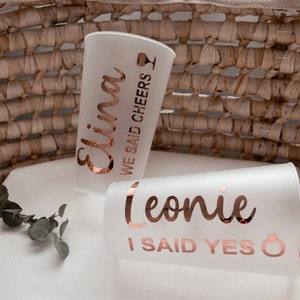 JGA cup with name | I said yes | We said cheers | Personalized | Gift | Bachelor party