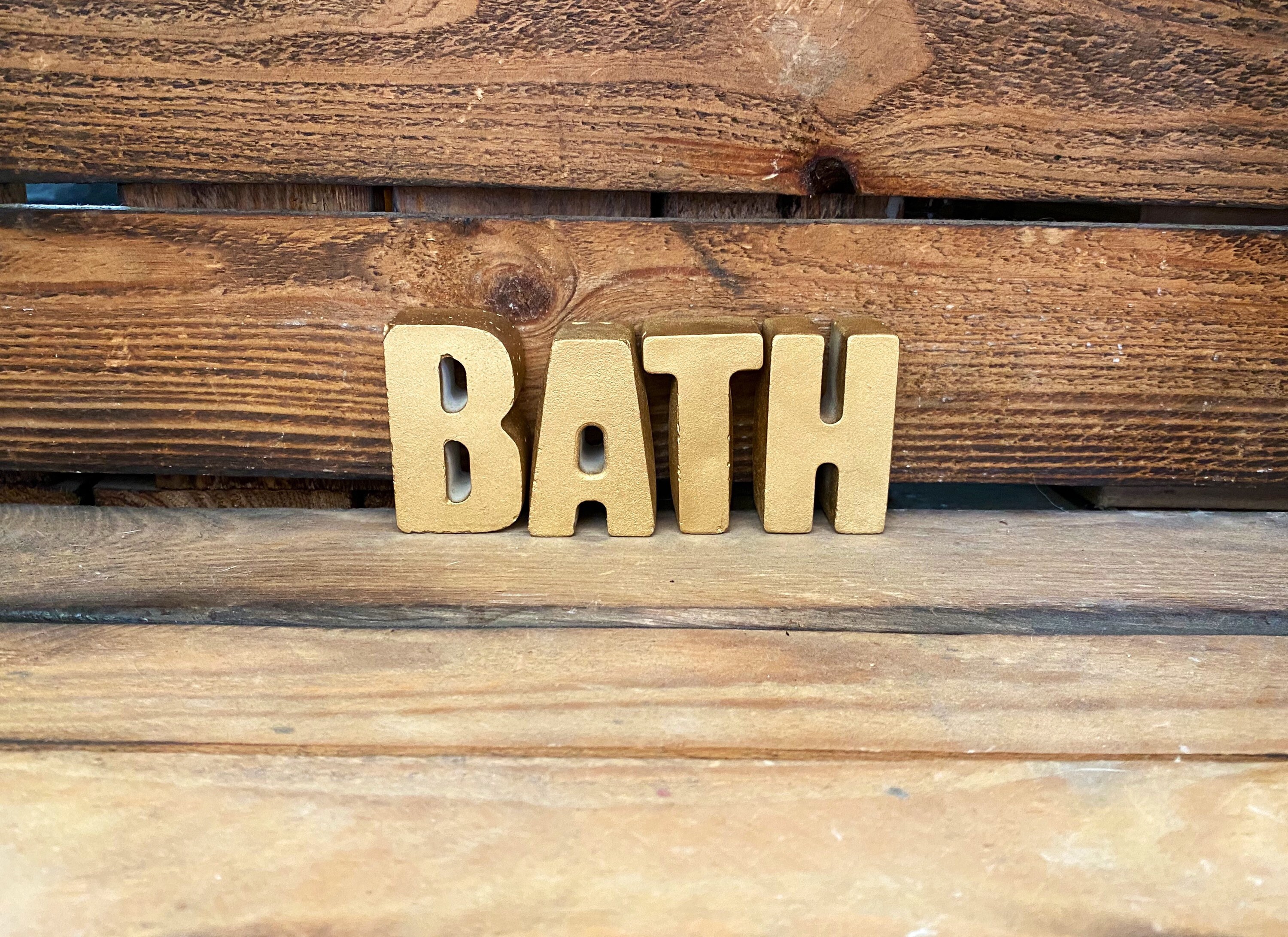 Beton Buchstaben 'BATH' Deko DIY | Etsy