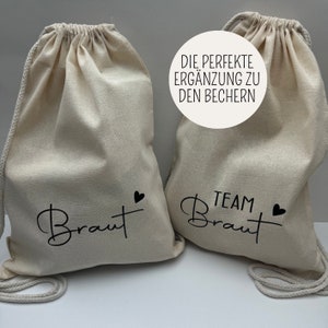 JGA Becher Team Braut mit Name Personalisiert Geschenk Junggesellenabschied Bild 7