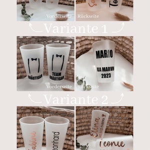 PAKET/SET Armband JGA Becher Personalisiert Geschenk Junggesellenabschied Bild 2