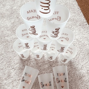 JGA Becher Team Braut mit Name Personalisiert Geschenk Junggesellenabschied Bild 4