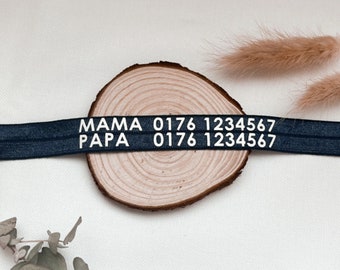Armband mit Notfallnummern | Kinderarmband | Seniorenarmband | Handynummern für den Notfall | Personalisiert | Geschenk