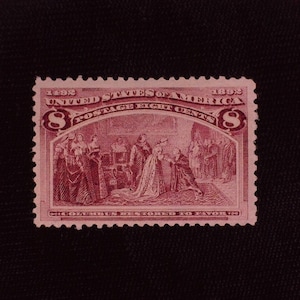hs&c Scott #236 8 Cent Columbian Rich color. Mint VF NH US Stamp