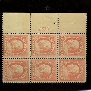 HS&C: Scott #509 Mint 9 cent Franklin plate block of six, PL #12570. f/vf NH Stamp