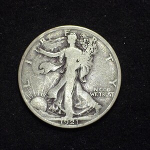 hs&c: 1921 Walking Liberty Half Dollar VG - US Coin