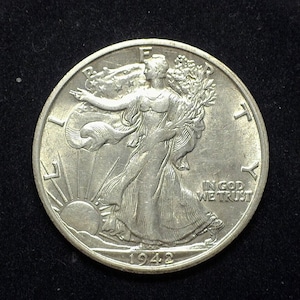 hs&c: 1942 S Liberty Walking Half Dollar BU - US Coin