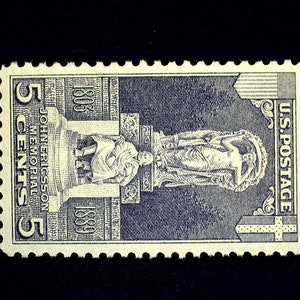 hs&c Scott #628 5c Ericsson Mint XF/Sup NH US Stamp