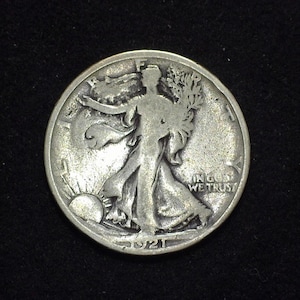hs&c: 1921 Walking Liberty Half Dollar VG - US Coin