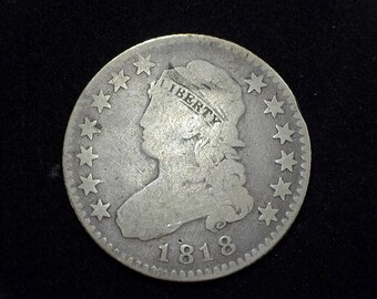 hs&c: 1818 Capped Bust Quarter VG - US Coin