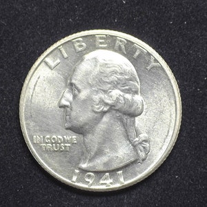 hs&c: 1941 S Washington Quarter BU MS63 - US Coin