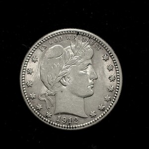 hs&c: 1912 Barber Quarter AU-58 - US Coin