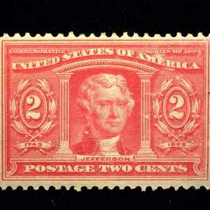 hs&c Scott #324 2 cent Louisiana Purchase Mint Vf/Xf LH US Stamp